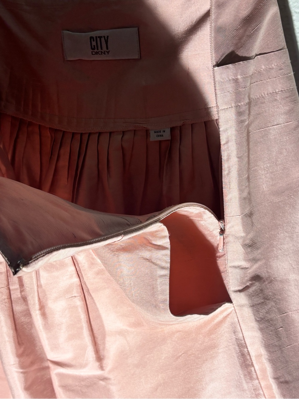 DKNY City Vintage Silk Dupioni Skirt - Picture 10 of 15